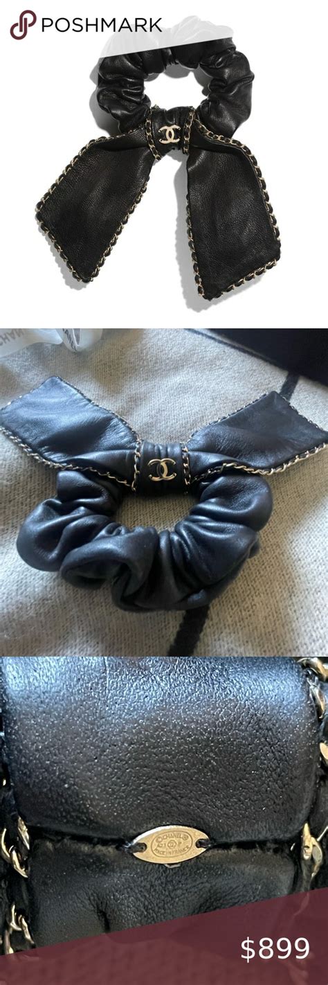 chanel scrunchie bow|chanel headwear website.